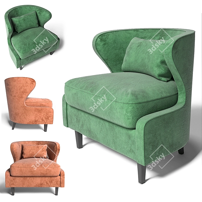 Vidia: Modern Classic Armchair 3D model image 1