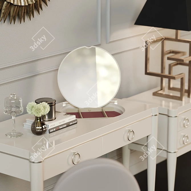 Elegant Galimberti Nino Vanity Set 3D model image 2