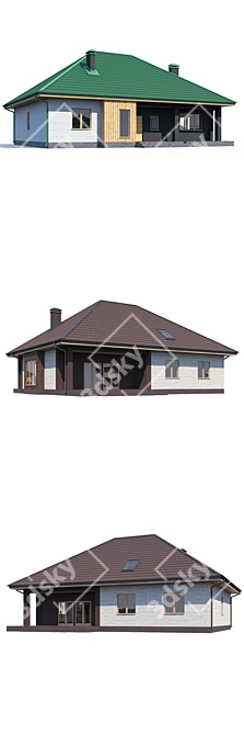 Modern Private House Design 3D model image 3