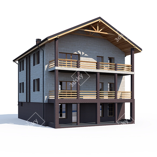 Modern House Design Pack 3D model image 1