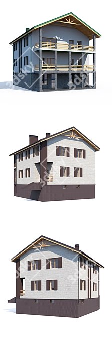 Modern House Design Pack 3D model image 3