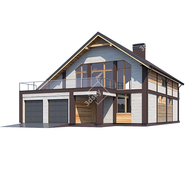  Modern Architectural House Design 3D model image 1