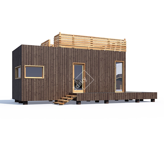 Modern 3D House Design 3D model image 1