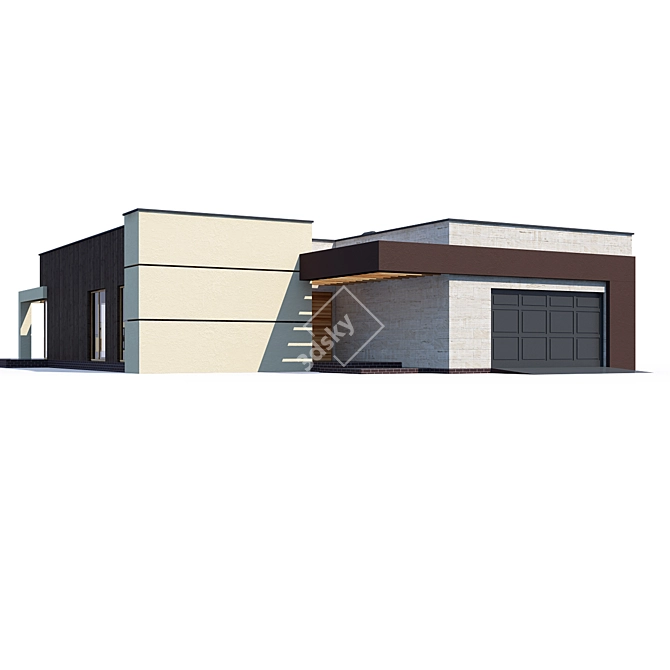 Modern Private House Design 3D model image 1