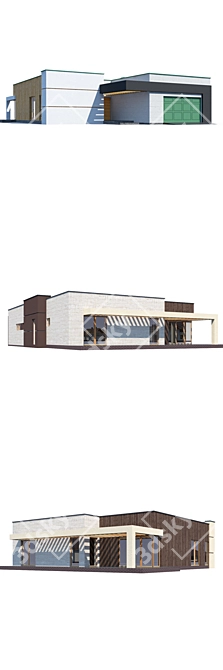 Modern Private House Design 3D model image 3