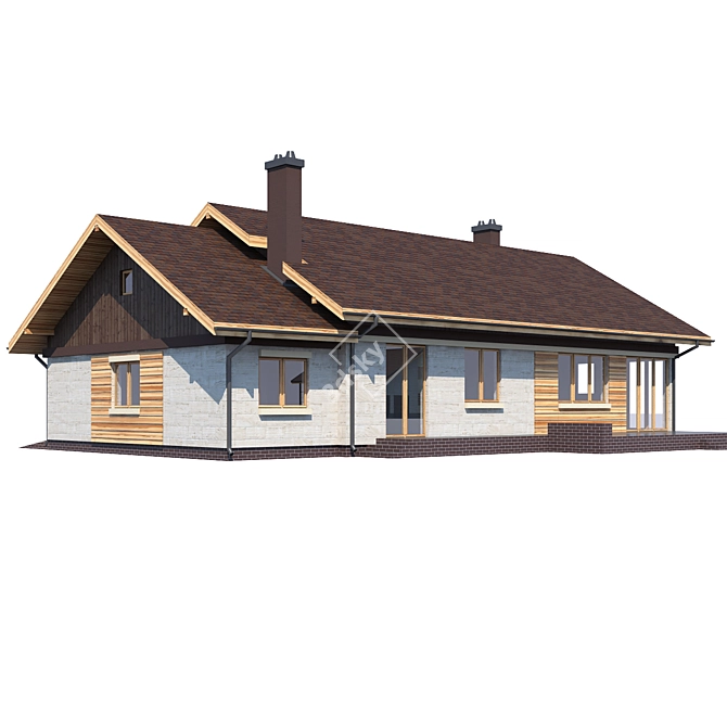 Modern 3D Architectural House 3D model image 1