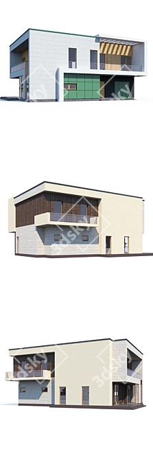 Modern Private House Design Pack 3D model image 3
