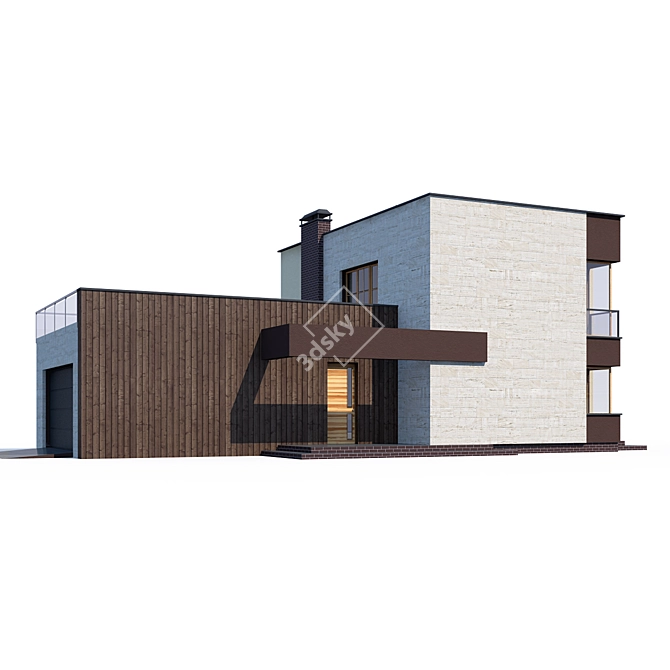 Versatile ABS House Design 3D model image 1