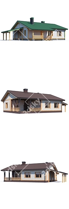 Modern and Spacious House Design 3D model image 3