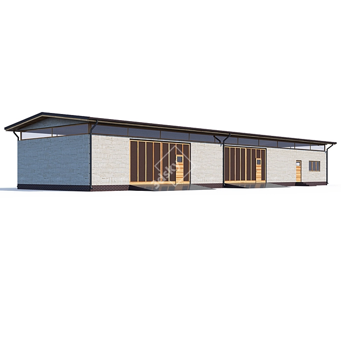 Modern ABS House Design 3D model image 1