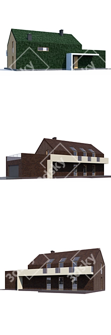 Modern Private House Design 3D model image 3