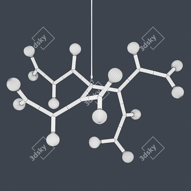 Modular BCAA-15 Chandelier: A Stunning Creation by Christopher Boots 3D model image 2