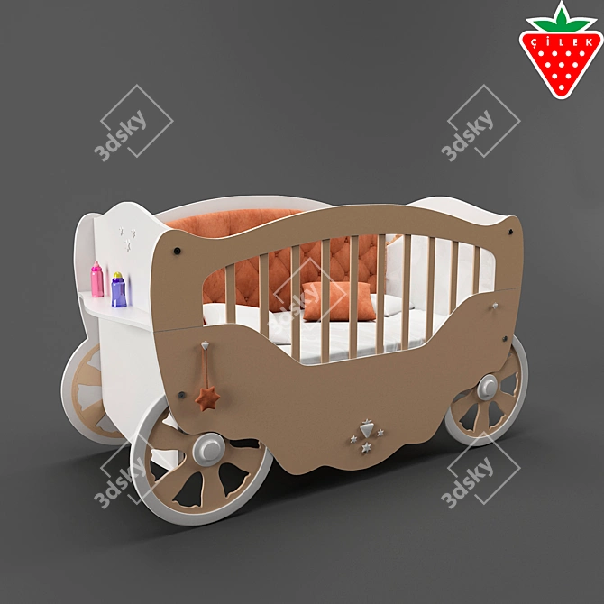 Dreamy Carriage Crib 3D model image 1