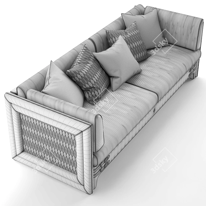 Luxury Italian Turri Numero Tre Sofa 3D model image 3