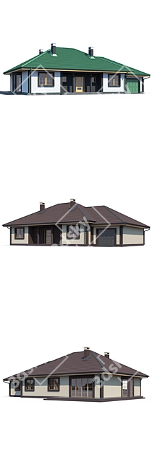 Modern ABS House Design 3D model image 3