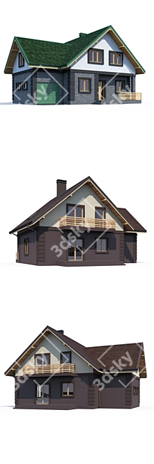 Modern House Design V229 3D model image 3