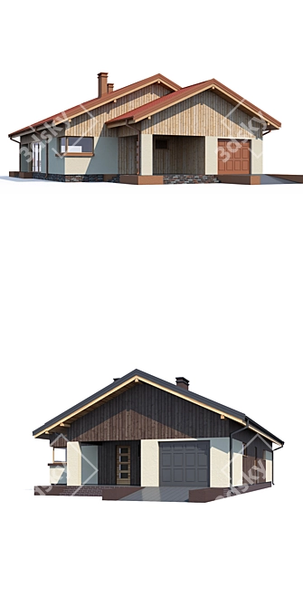  Modern Private House Design 3D model image 2