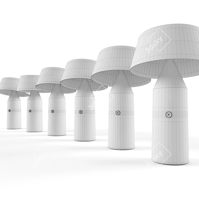 Portable Bicoca Table Lamp - Stylish Lighting Solution 3D model image 3