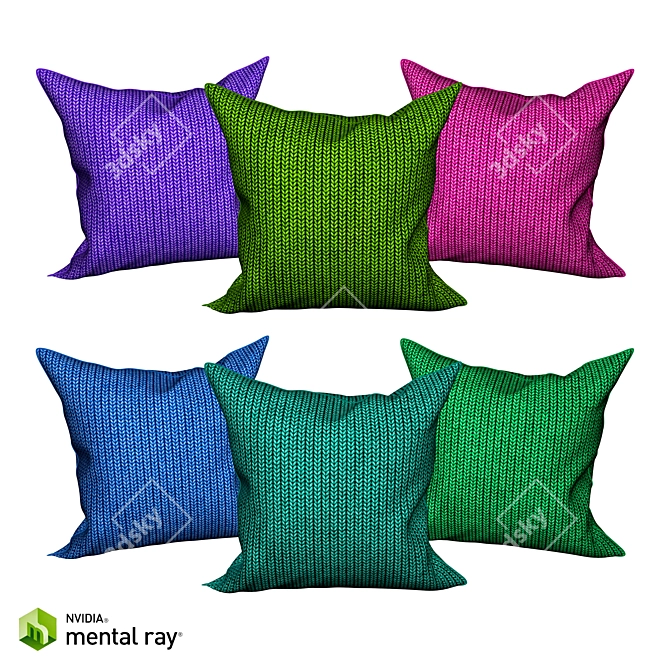 Stylish 450x500 mm Decorative Pillows 3D model image 1