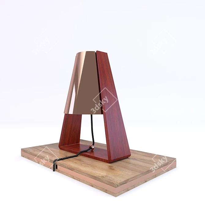 Copper Bend Table Lamp 3D model image 3