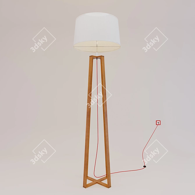 Nova Luce Alma: Elegant Floor Lamp 3D model image 1