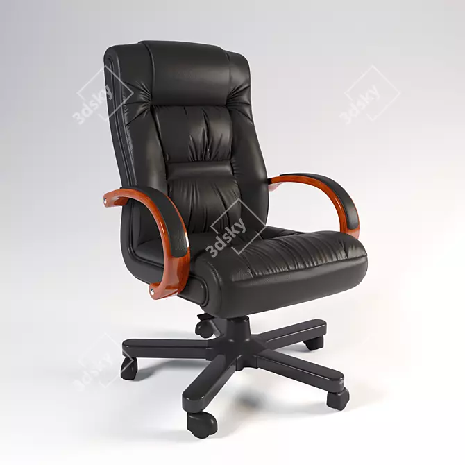 Luxury Leather Executive Chair 3D model image 1