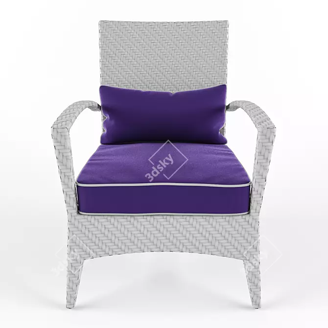 AMBERES Outdoor Armchair 3D model image 2