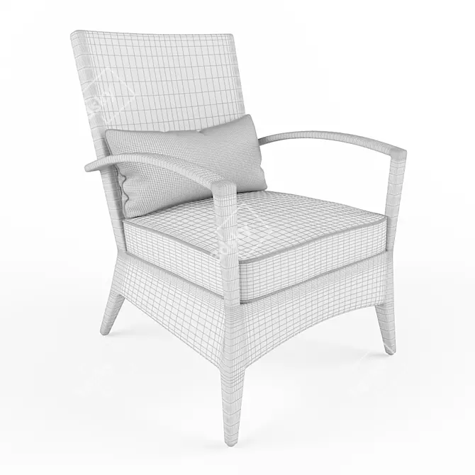 AMBERES Outdoor Armchair 3D model image 3