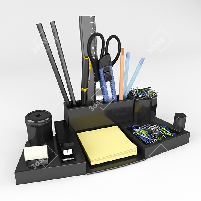 Essentials Desk Organizer Set 3D model image 1