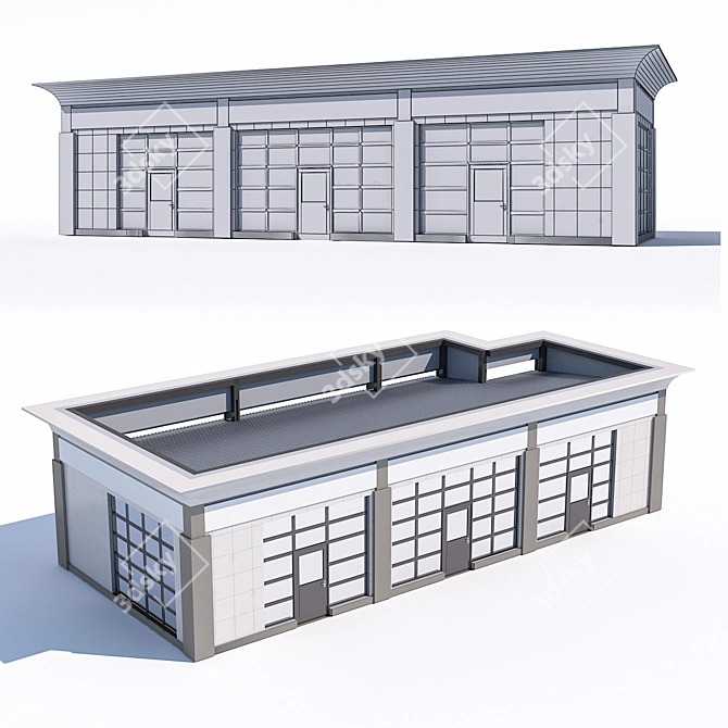 Classic Shop Stall 3D model image 3