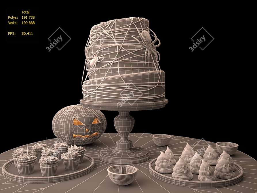 Halloween Treats: Spooky Sweets! 3D model image 3