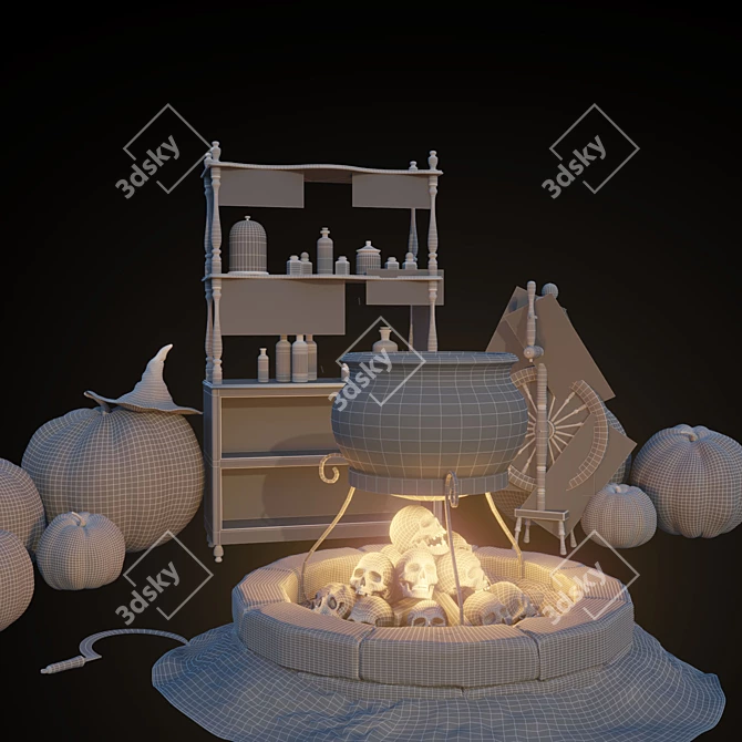 Haunted Haven: Halloween Decor Set 3D model image 3