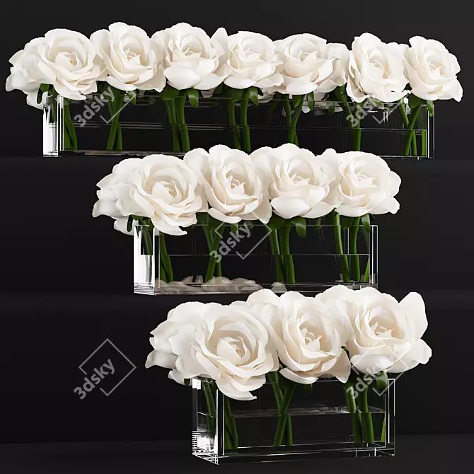 Elegant Rose Arrangements 3D model image 1