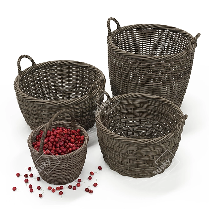 Cherry Delight Basket 3D model image 1