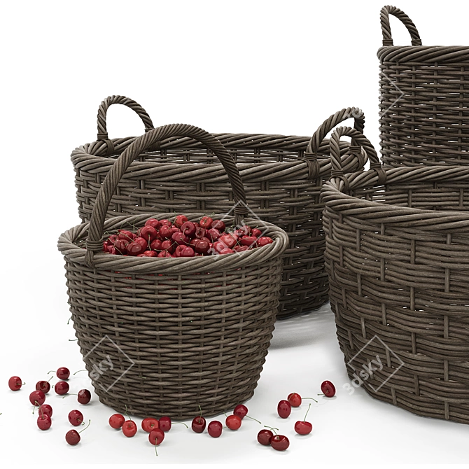 Cherry Delight Basket 3D model image 2