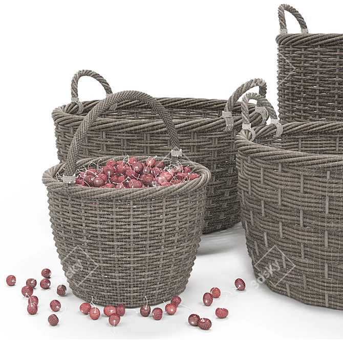 Cherry Delight Basket 3D model image 3