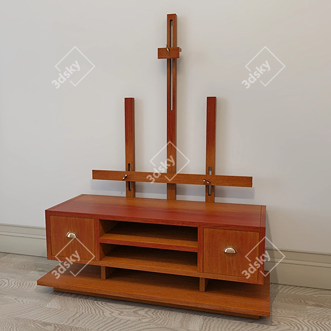 Edward TV Stand: Functional Curbstone 3D model image 1