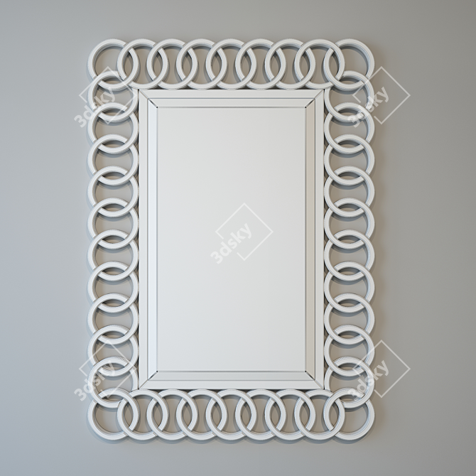 Contemporary Luxe Circles Mirror 3D model image 3