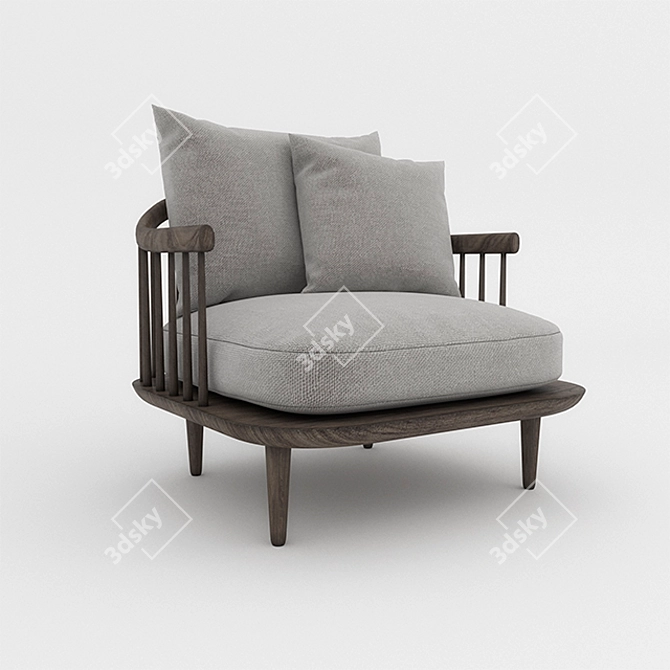 Modern Danish Design Fly Chair 3D model image 1