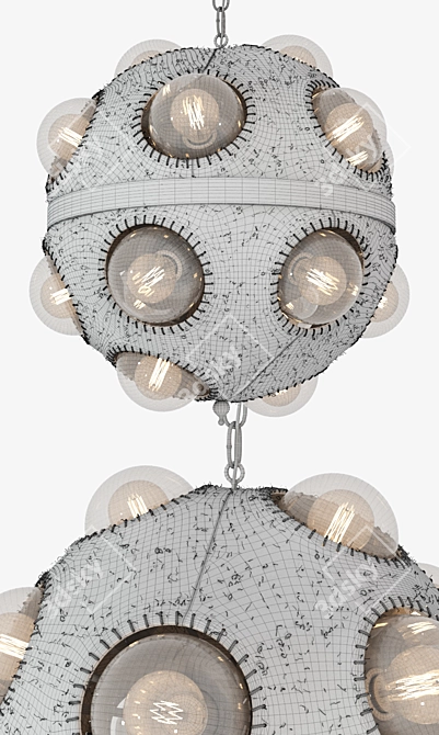 Luminous Steampunk Goggle Pendant 3D model image 3