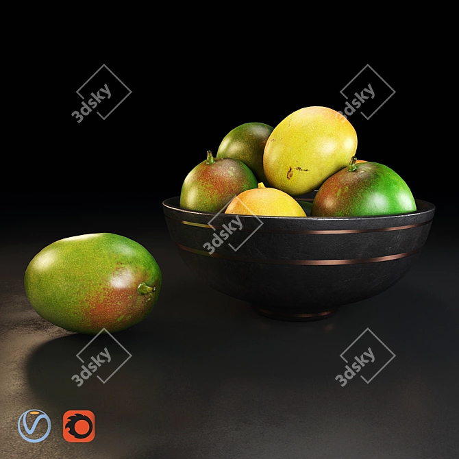 Luxury Fruit Platter Set 3D model image 1