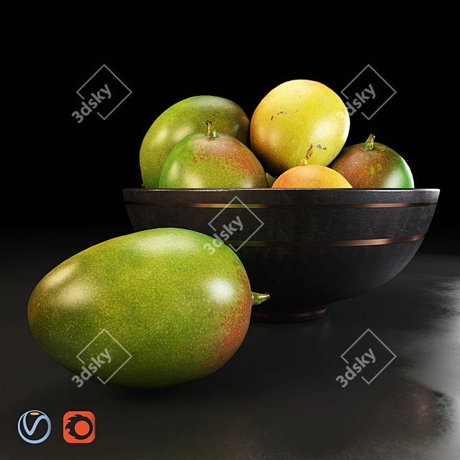 Luxury Fruit Platter Set 3D model image 3