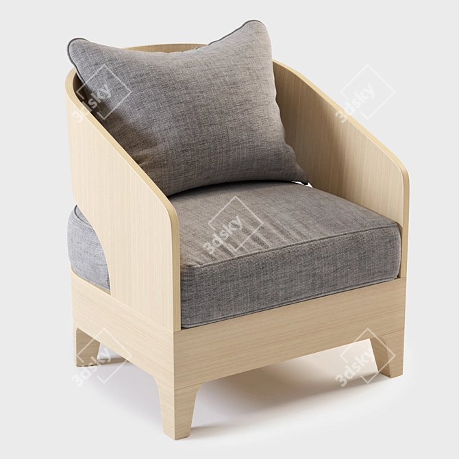 Elegant Oasis Jil Armchair 3D model image 1