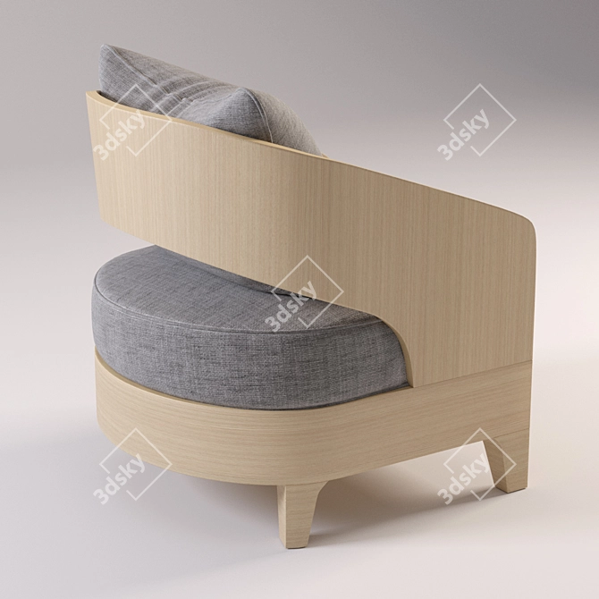 Elegant Oasis Jil Armchair 3D model image 3