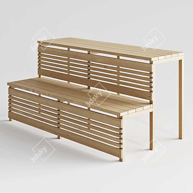 Bath Shelves: Organize in Style 3D model image 1