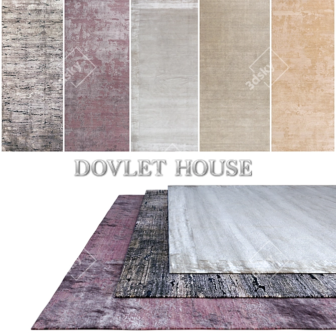 DOVLET HOUSE Carpets Set (Part 148) 3D model image 1