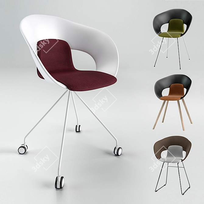 Modern Deli Stack Chairs by Thomas Pedersen 3D model image 1