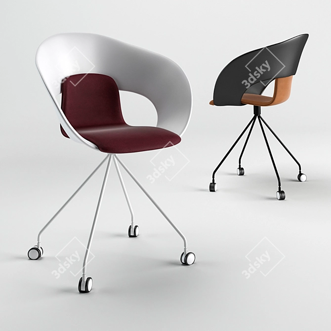 Modern Deli Stack Chairs by Thomas Pedersen 3D model image 2