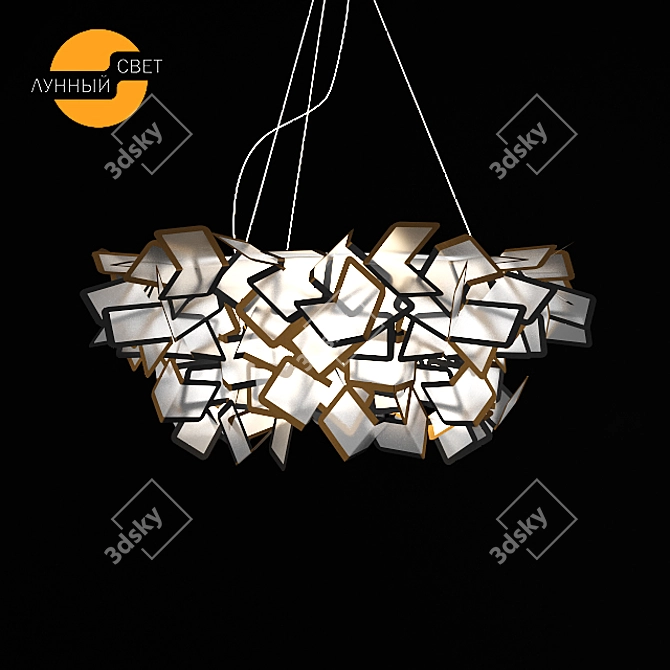 Colorful LED Pendant Lamp 3D model image 1