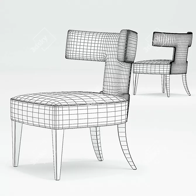 Portman Studded Chair 3D model image 2